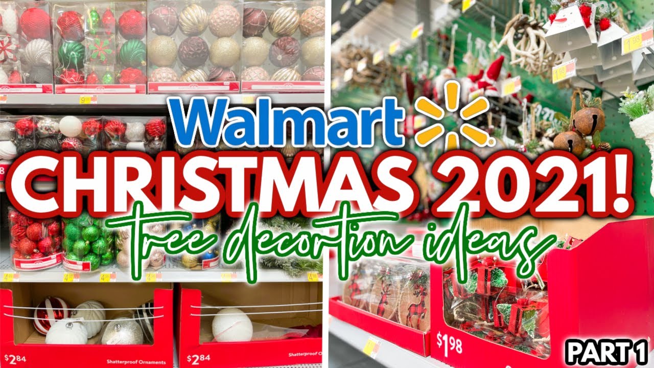 Walmart CHRISTMAS DECORATIONS 2021 part 1 | Christmas Tree Decoration Ideas | Katie Vining
