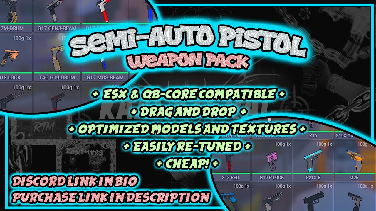 BRAND NEW | REALISTIC SEMI-AUTO PISTOL WEAPON PACK