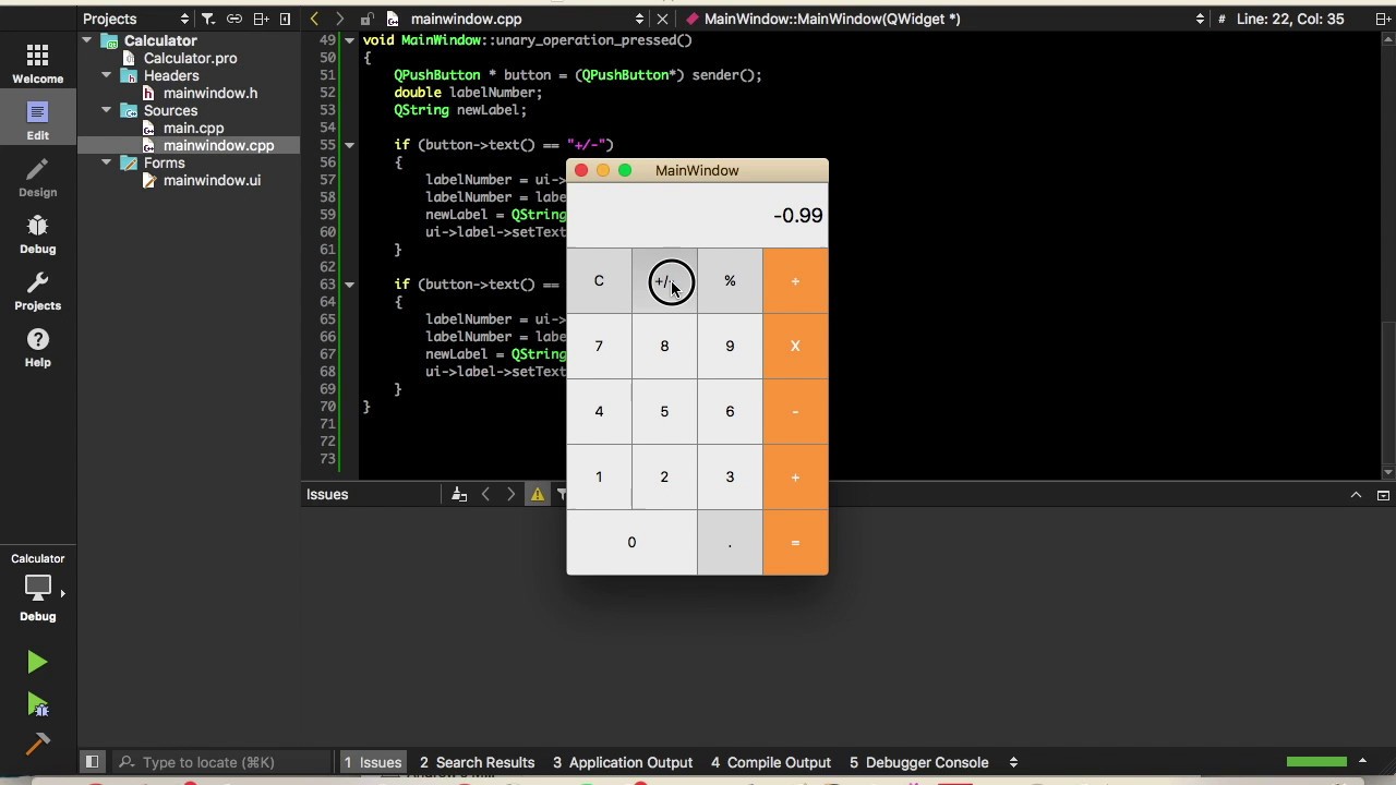 QT CPP Calculator Gui Tutorial Part 3