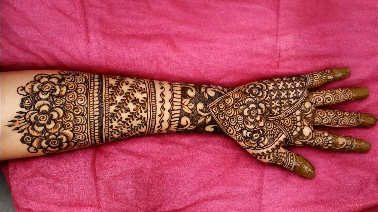  सबसे सुंदर और आसान दुल्हन मेहंदी डिज़ाइन | Latest bridal Front Hand Mehndi Design/ RT CREATIVITY 