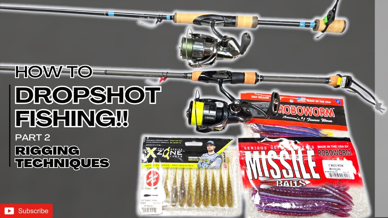 Dropshot Fishing from SHORE!! (How to Rig a Dropshot Rig)