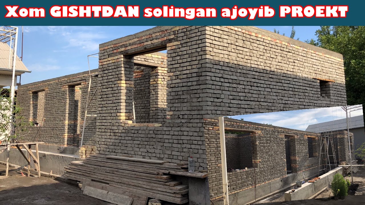 3-XONALIK🏘 Xom GISHTDAN solingan UY🏡 proekti