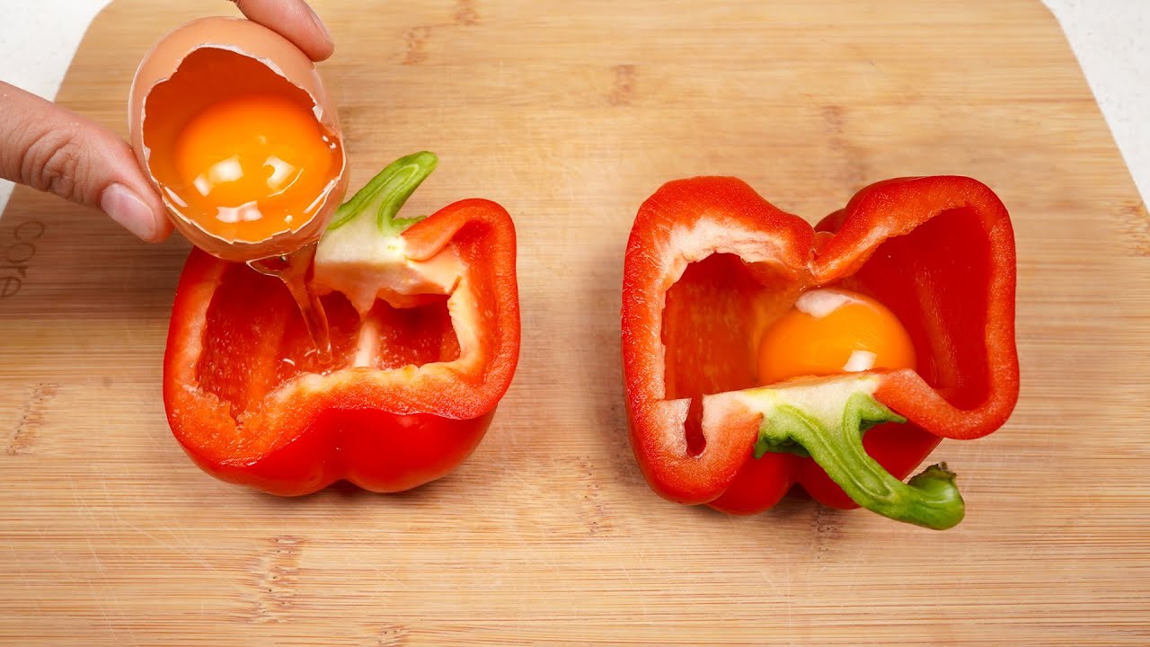У вас есть 2 яйца и болгарский перец? Готовьте этот вкусный рецепт в любое время дня и наслаждайтесь