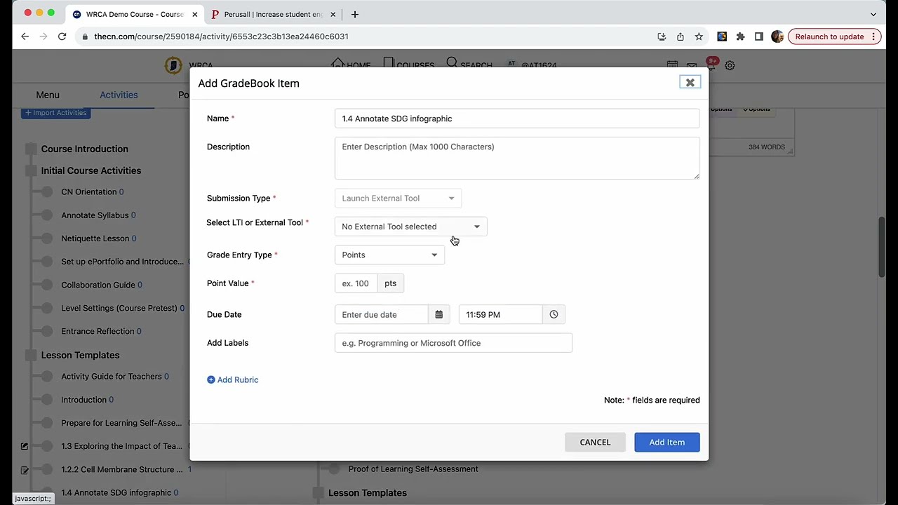 Set up an Auto-graded Perusall Assignment