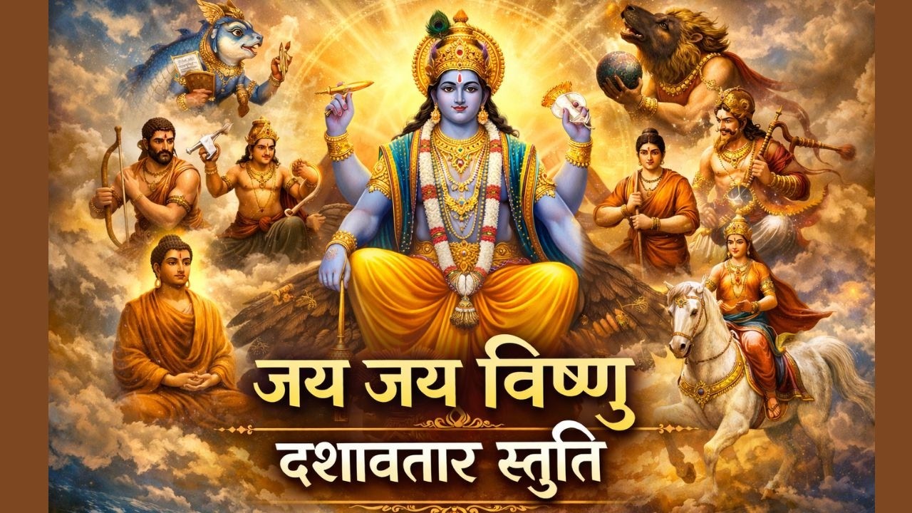 भगवान विष्णु के १० अवतार| श्री विष्णु दशावतार स्तुति| Lord Vishnu Dashavatar Bhajan Jai Jagdish Hare