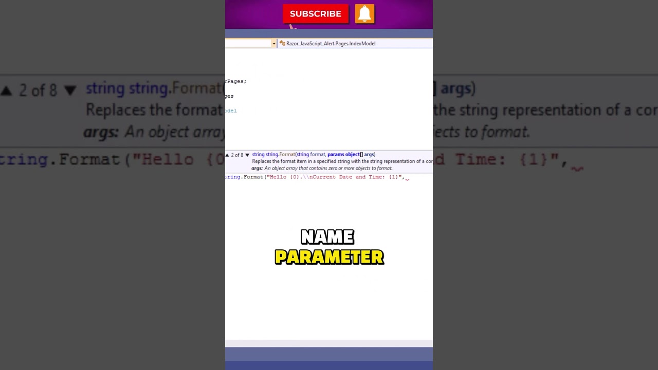 Display JavaScript Alert Message Box in ASP.Net Core Razor Pages #shorts #information