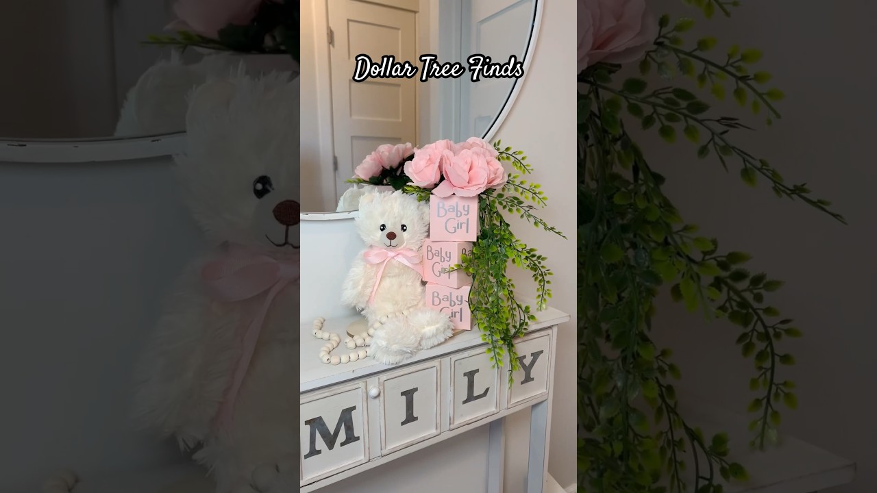 DOLLAR TREE DIY BABY SHOWER DECOR #baby #babygirl #babyshower #diyideas  #diy #itsagirl #dollartree