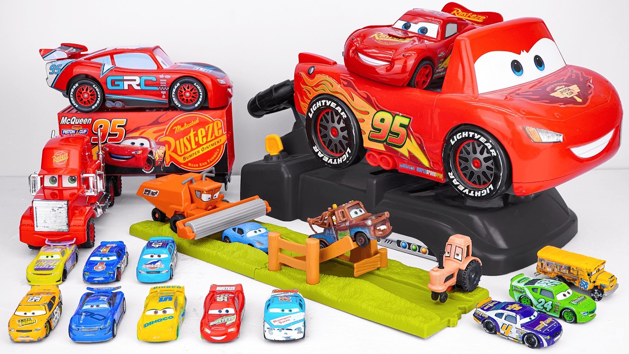 Disney Pixar Cars Unboxing Review | Lightning McQueen | Mattel Disney Pixar Cars Glow Racers Playset
