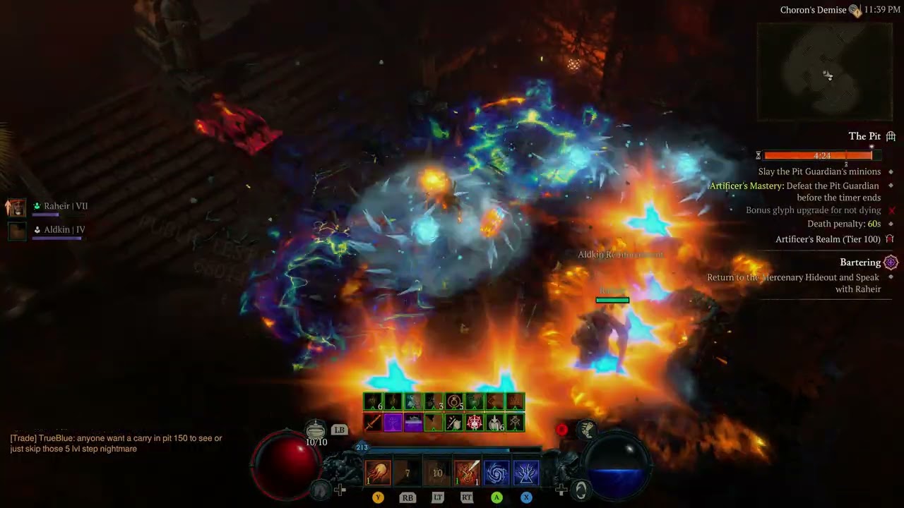 Diablo IV Season 10 PTR - Fireball Sorcerer - pit 100 clear