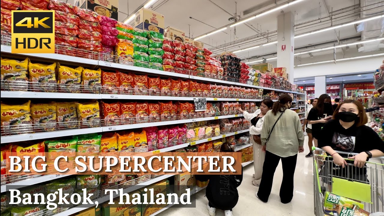 [​BANGKOK] Big C Supercenter (Ratchadamri) - 多层大型超市,是买各种手信的好选择 [Walking Tour 4K HDR]