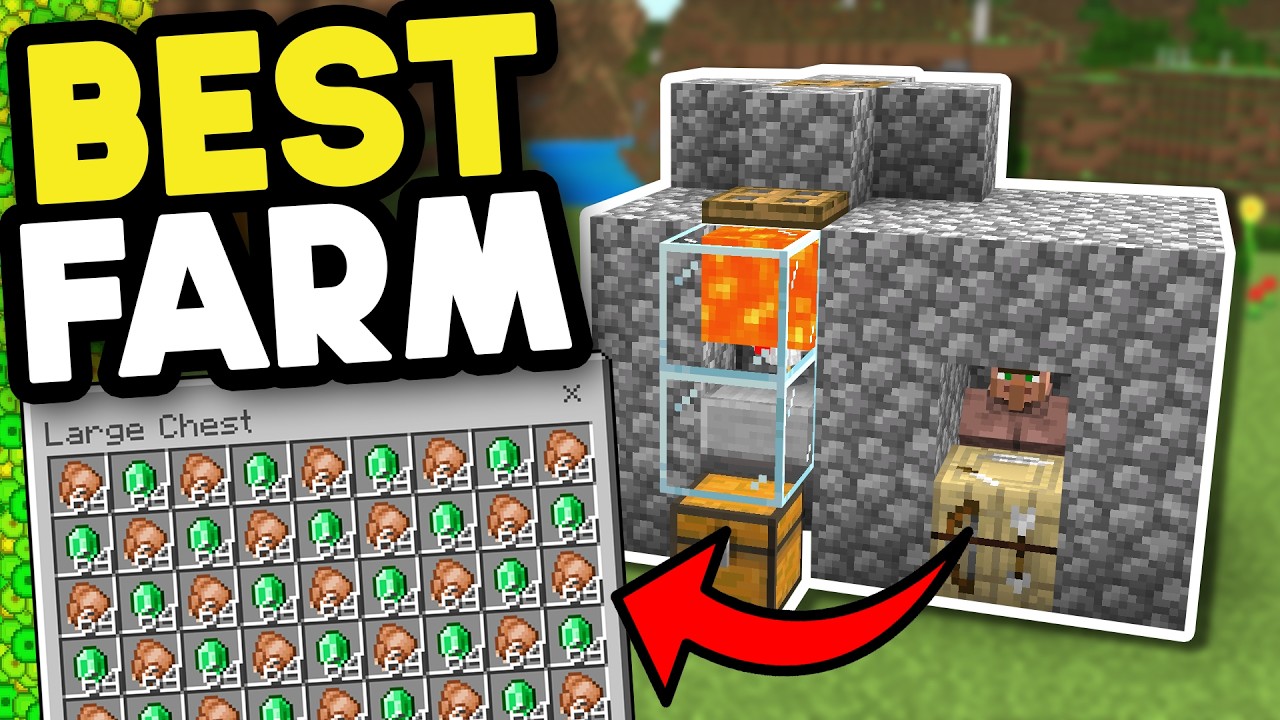 Best Food and EMERALD Farm Minecraft Bedrock 1.21
