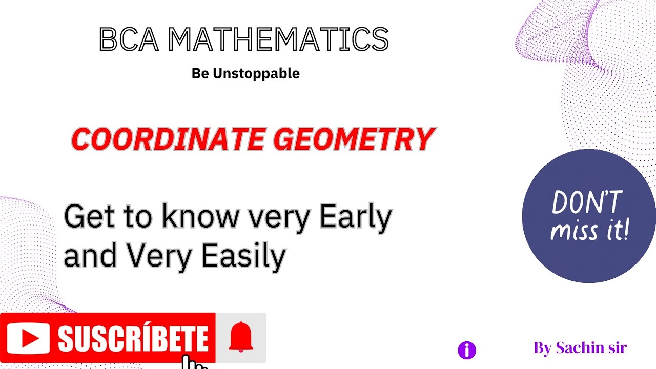 Some important examples on coordinate geometry for class BCA and 10th students