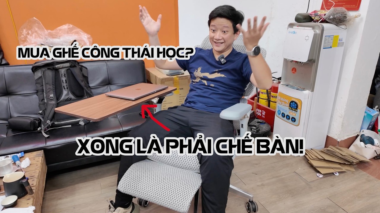 Nhà chật không có bàn làm việc? Hãy mua ghế rồi chế thêm bàn!