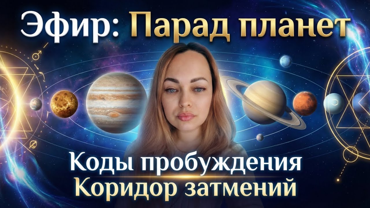 Эфир на паблике ВК. Тема: Коды пробуждения. Коридор затмений, парад планет. 