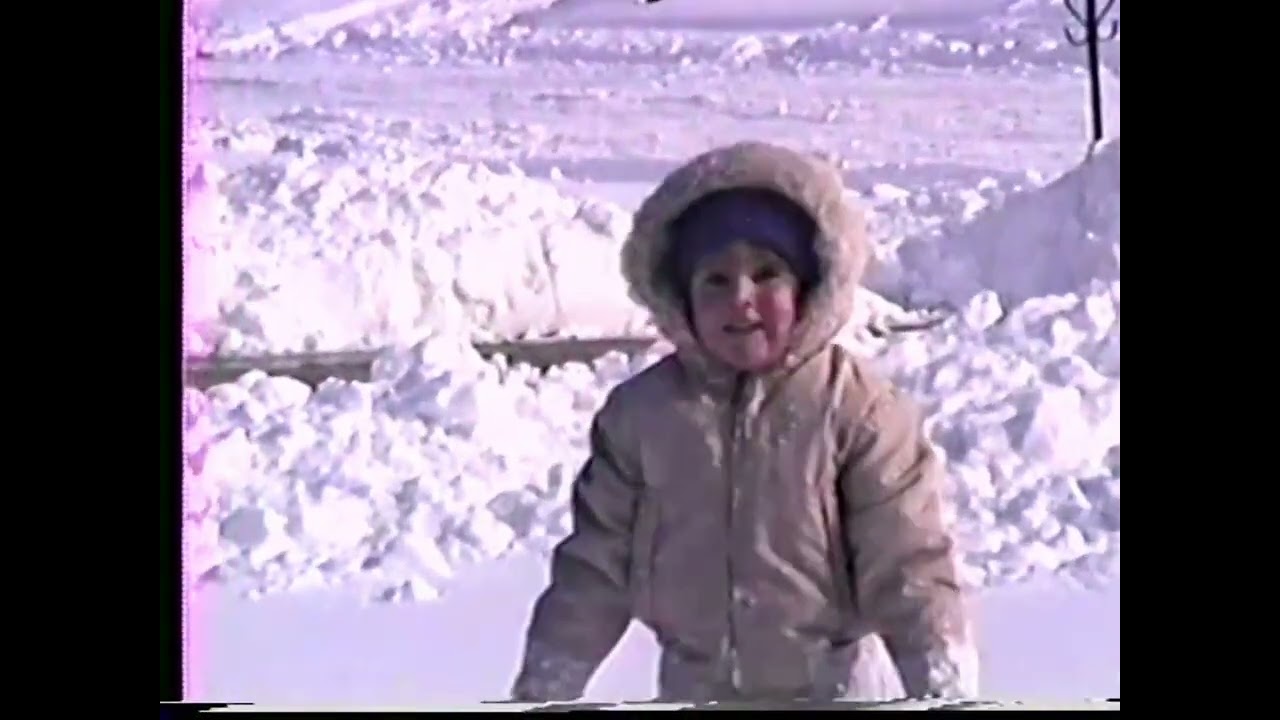 Playing in the snow   Jan 1988