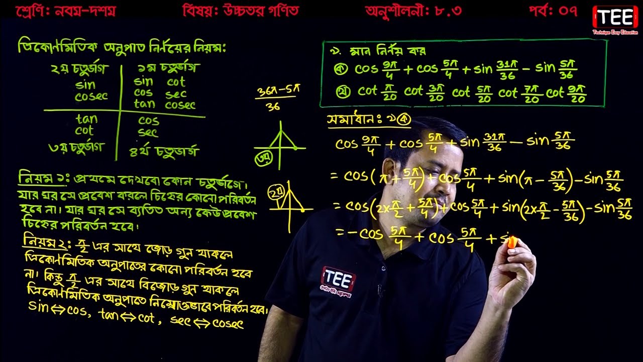 SSC Higher Math Chapter 8.3 (Part-7) ll Trigonometry ll নবম দশম শ্রেণির উচ্চতর  গণিত l ত্রিকোণমিতি