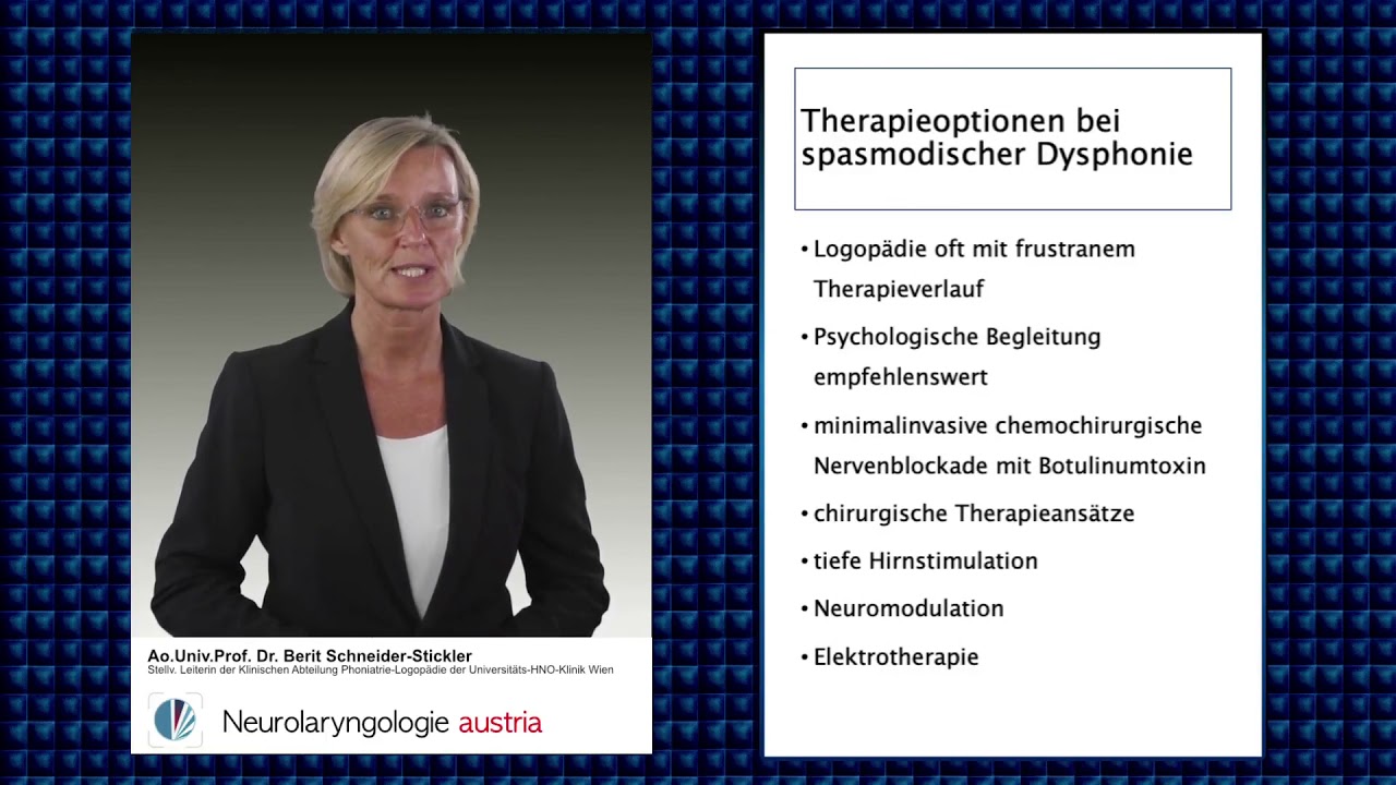 Spasmodische Dysphonie ARGE Neurolaryngologie