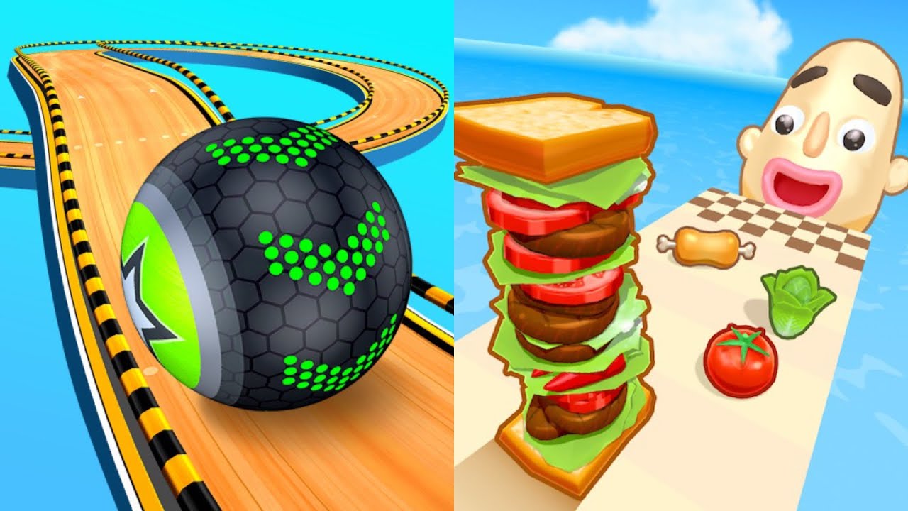 Going Balls + Sandwich Runner - All Level Gameplay Android,iOS  - NEW MOD APK MEGA UPDATE GAMEPLAY