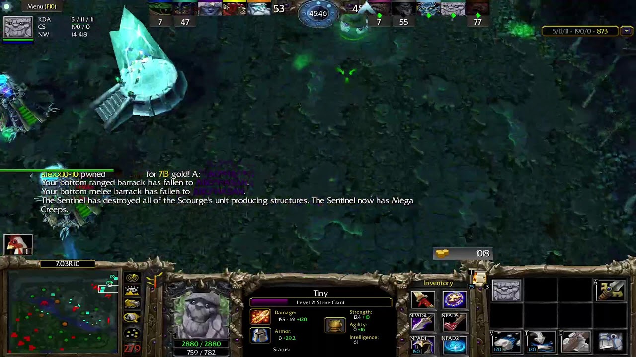 Dota 1 Tiny  Game Play
