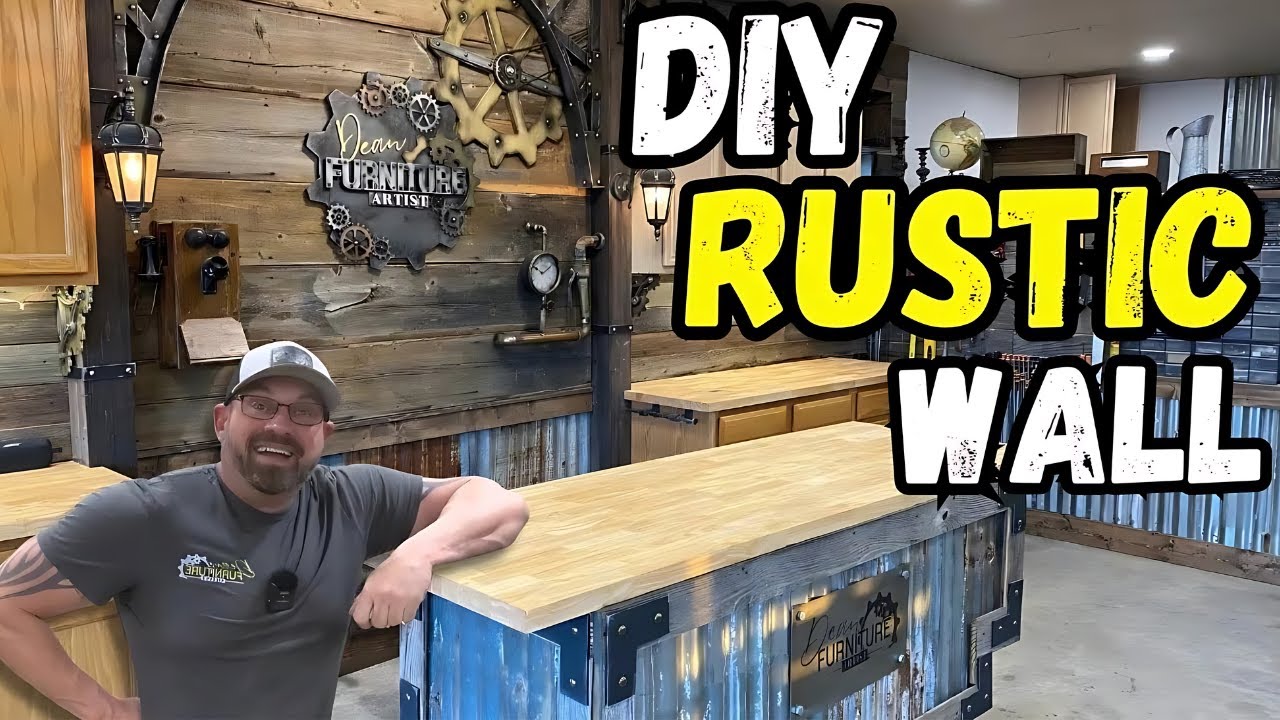 Industrial Shop Makeover Part 5 | DIY Rustic Lumber Wall with Barn Wood & Custom Staining