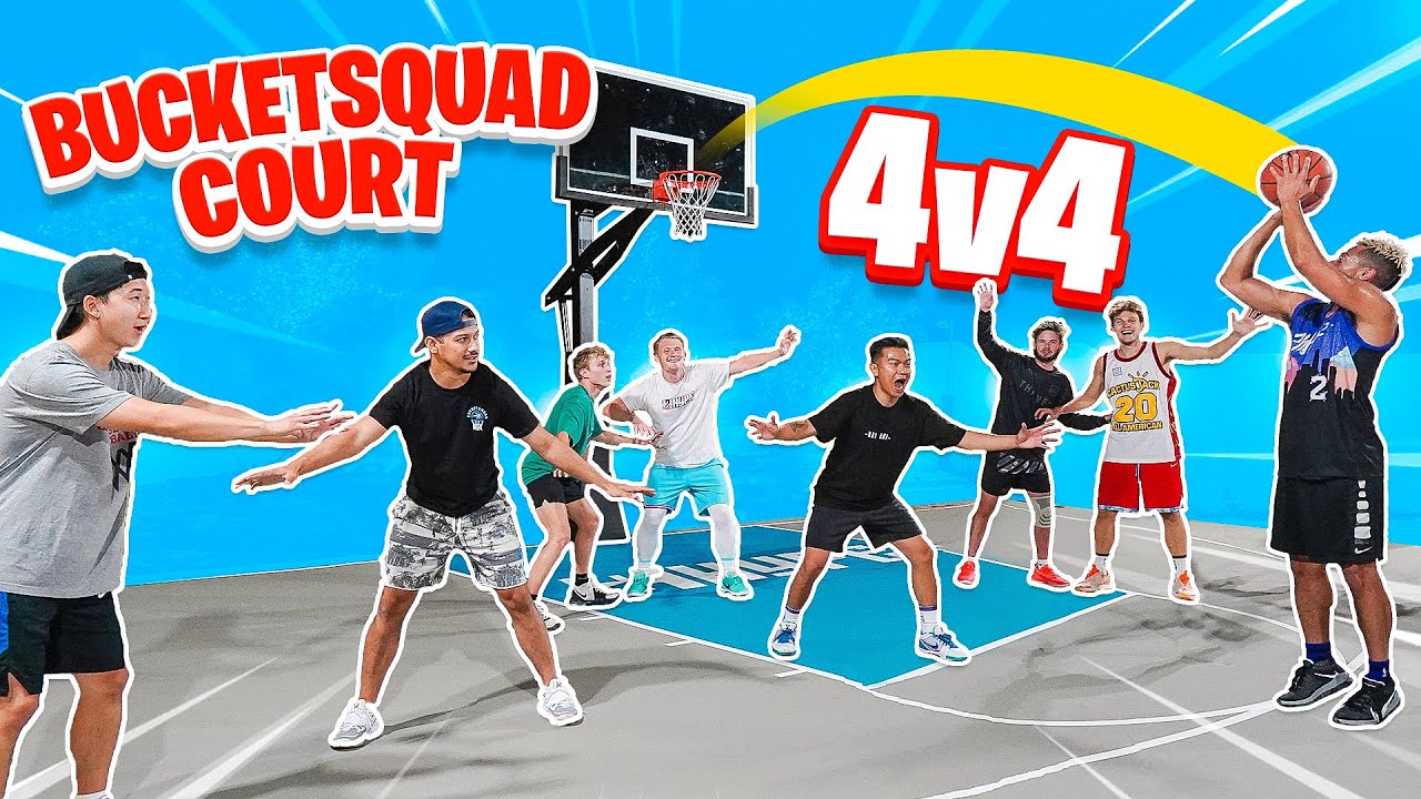 4v4 Basketball Ft ZackTTG, Jesser, Jiedel, & MMG | BUCKETSQUAD BACKYARD RUNS #2