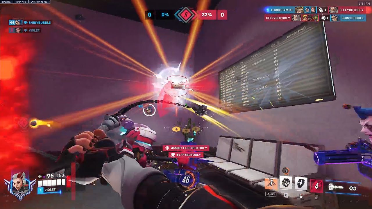 Бригитта в исполнении Вайолет &mdash; неубиваемый саппорт-керри &mdash; Overwatch 2, 20 сезон, топ-500