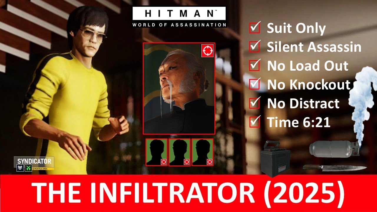 HITMAN WoA I Elusive Target I THE INFILTRATOR (2025) I SASO I No Loadout I No KO I NO Distract