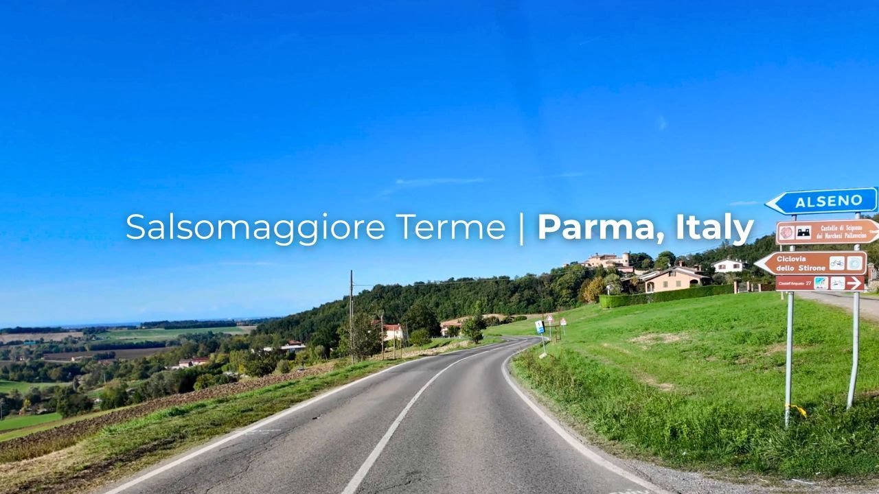 Sunday Drive in Salsomaggiore Terme Parma, Italy - October 2025 (4K)