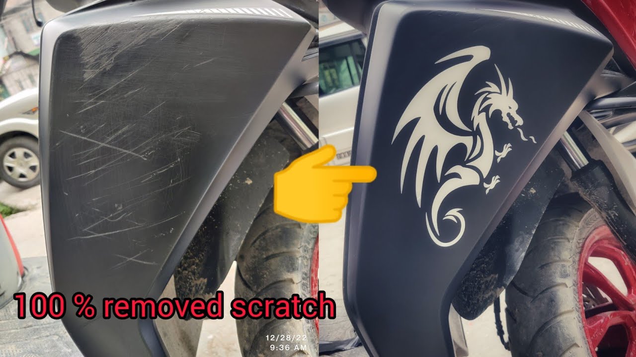 TVS NTORQ | how to remove scratch | side panel sticker wrap NTORQ