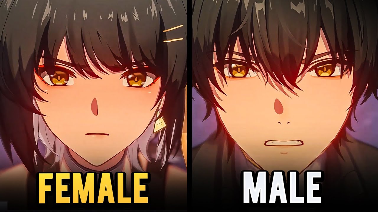 Male Rover vs Female Rover Side by Side -  All Cutscene Wuthering MC