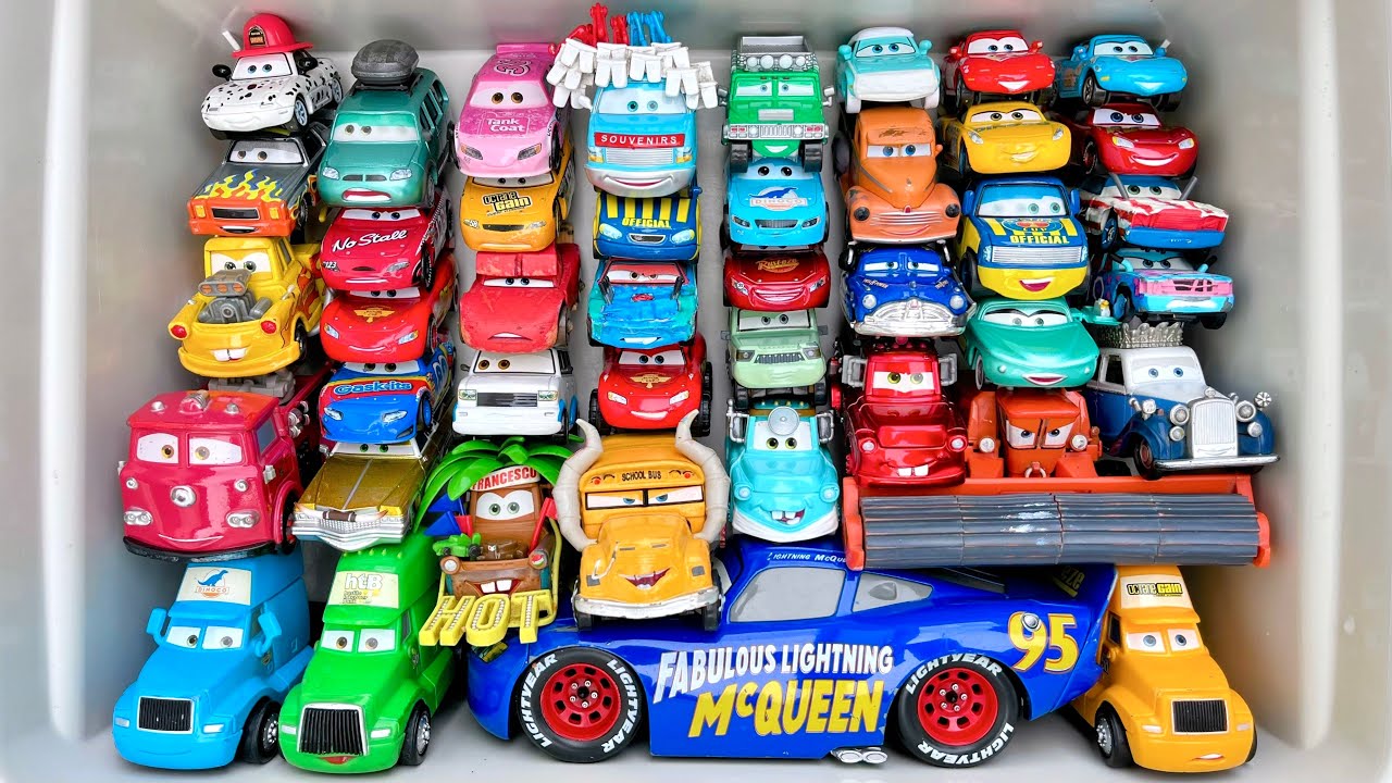 Lot of Disney Pixar Cars Unboxing Review | Lightning Mcqueen Bubble RC Cars | Sliding Cars ASMR