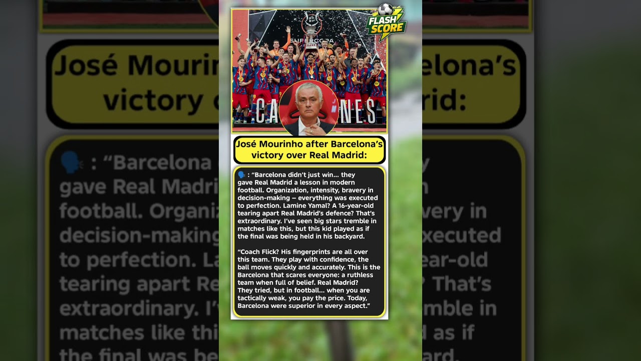 Mourinho Praises Barça After El Clásico👏 