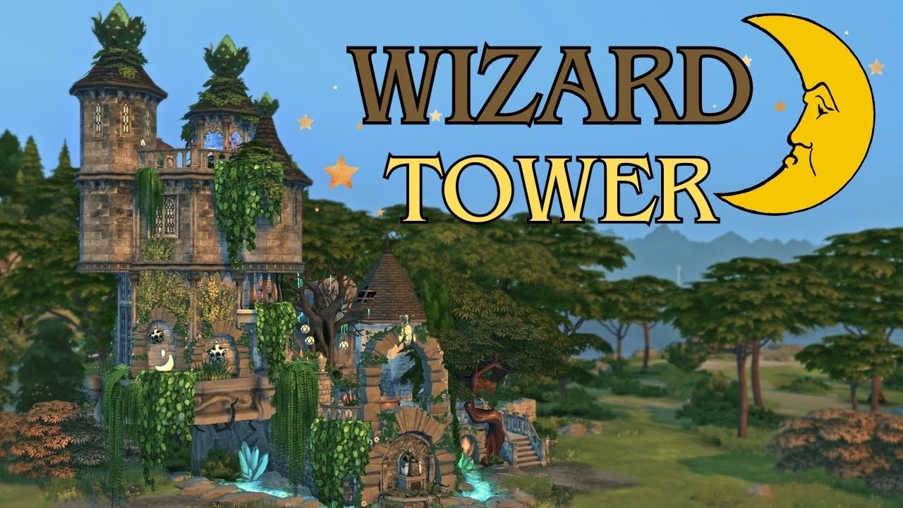 Wizard Tower ✨🔮 Relaxing Stop Motion BUILD in The Sims 4 ( No CC )