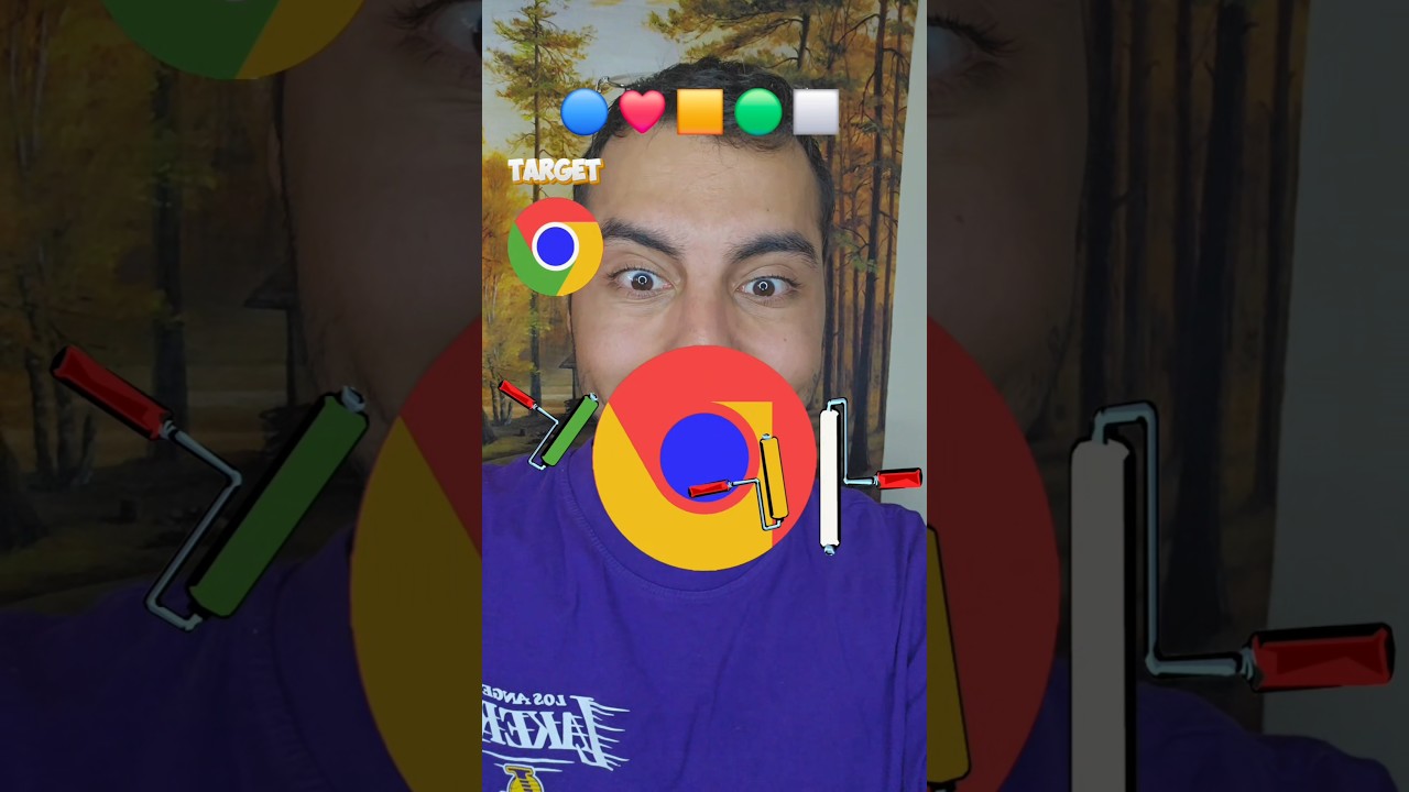 Painting Google Chrome logo coloring match puzzle game #paintingshorts #colorgame #painting