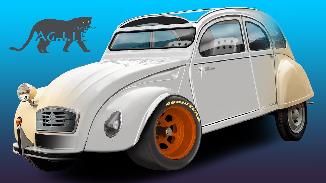 Virtual Tuning Photoshop | Citroen 2CV Racing | 9 Hours to 12 Minutes
