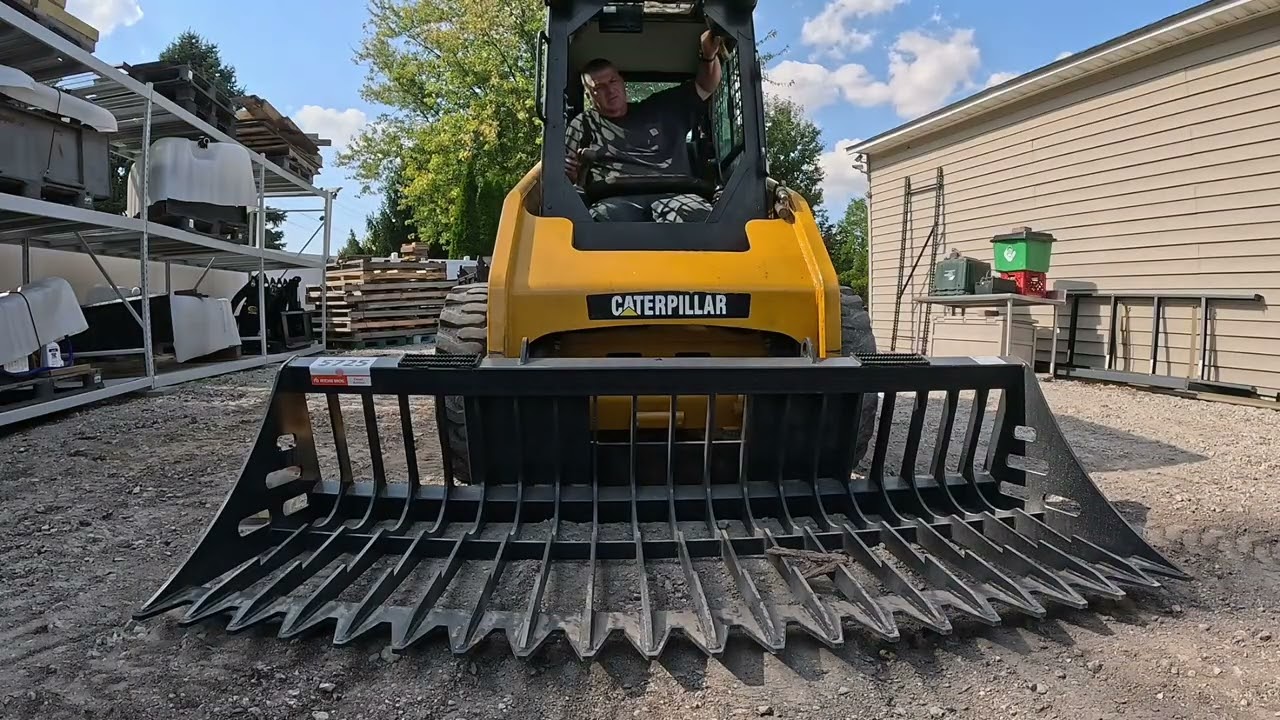 Skeleton Bucket On Skidsteer Doubles As a Land Plane