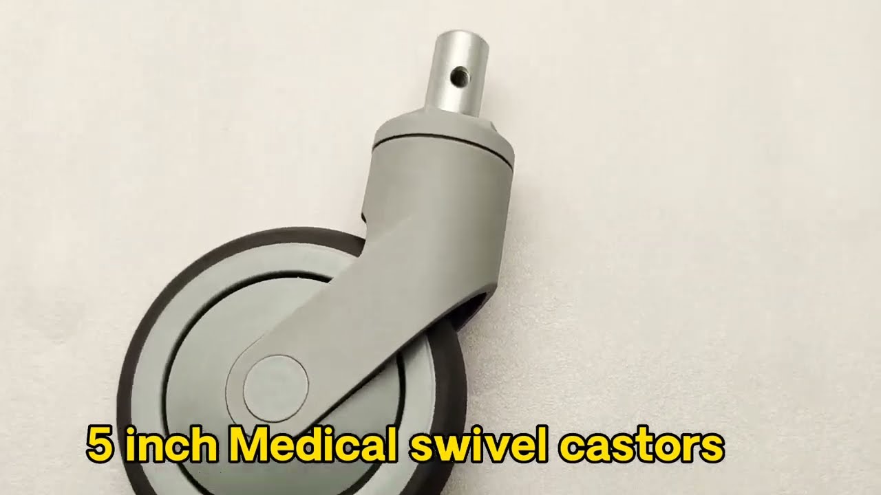 Medical casters 5inch TPR swivel casters hospital equipment and instruments special caster wheels
