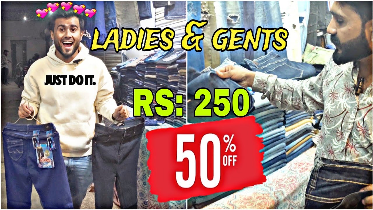 Branded Ladies & gents 2024 design pants 🤩| Saddar market karachi | Wholesale Market | Jeans casual