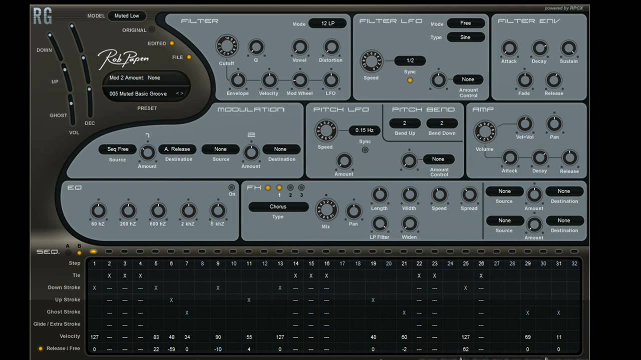 RG Rhythm Guitar Synth (Rob Papen), virtual synth, guitar plug-in