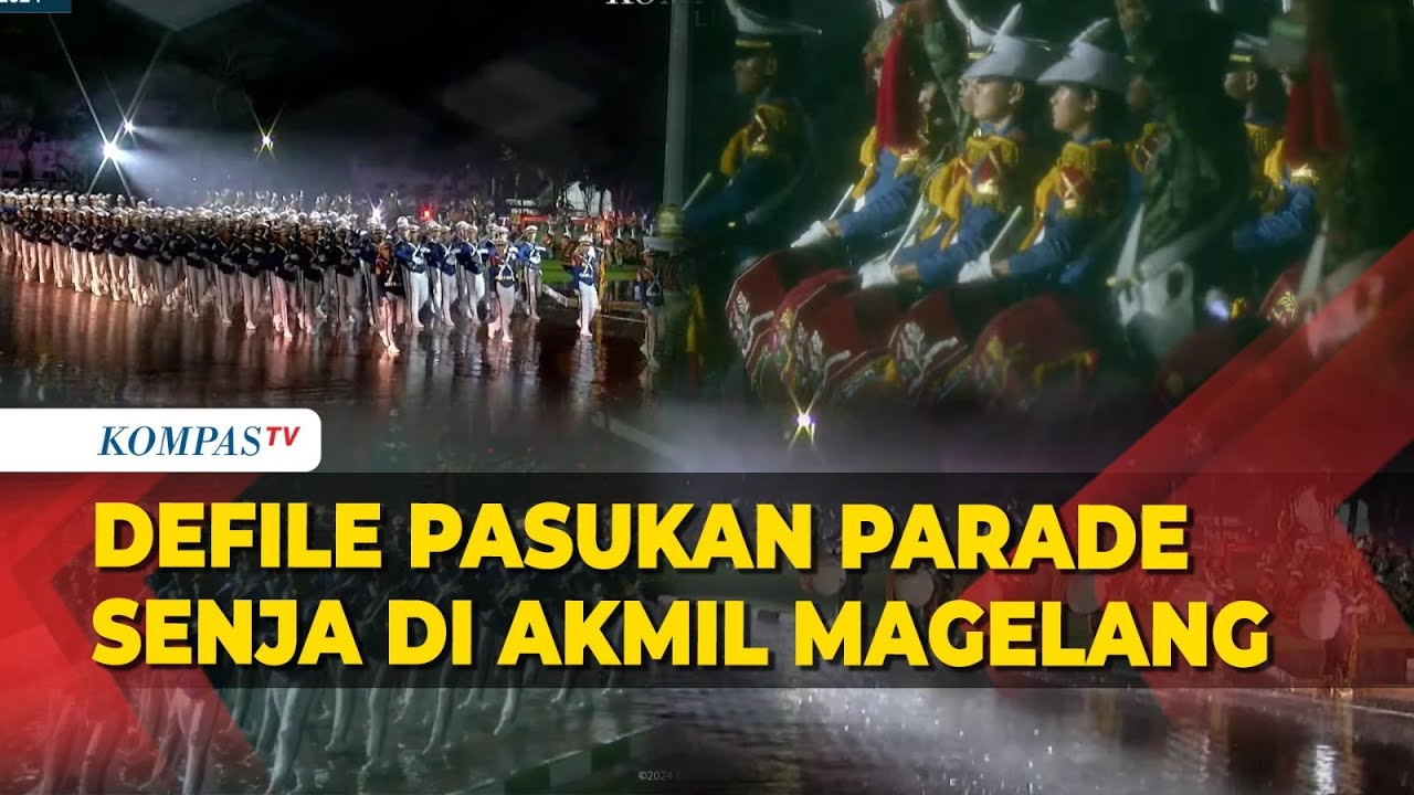 [FULL] Diguyur Hujan! Prabowo-Gibran Saksikan Defile Pasukan Parade Senja di Akmil Magelang