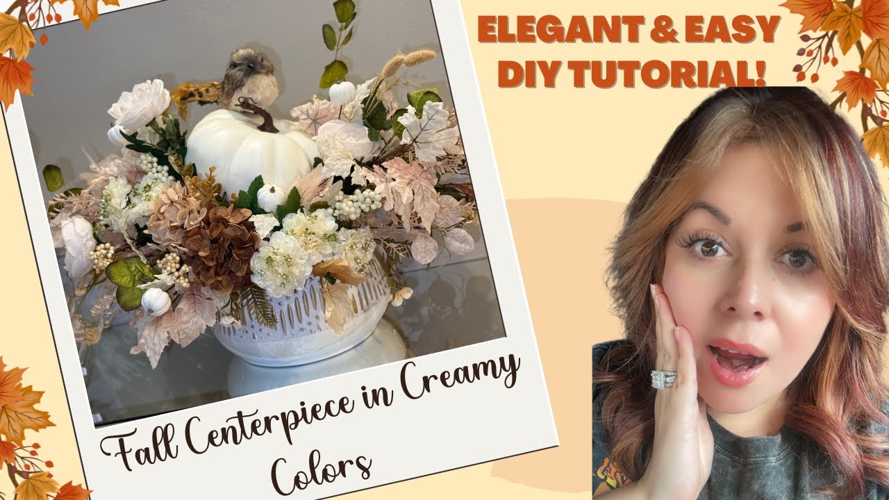 Creamy Fall Centerpiece DIY | Fall Decor 2024 | YadiG Crafty