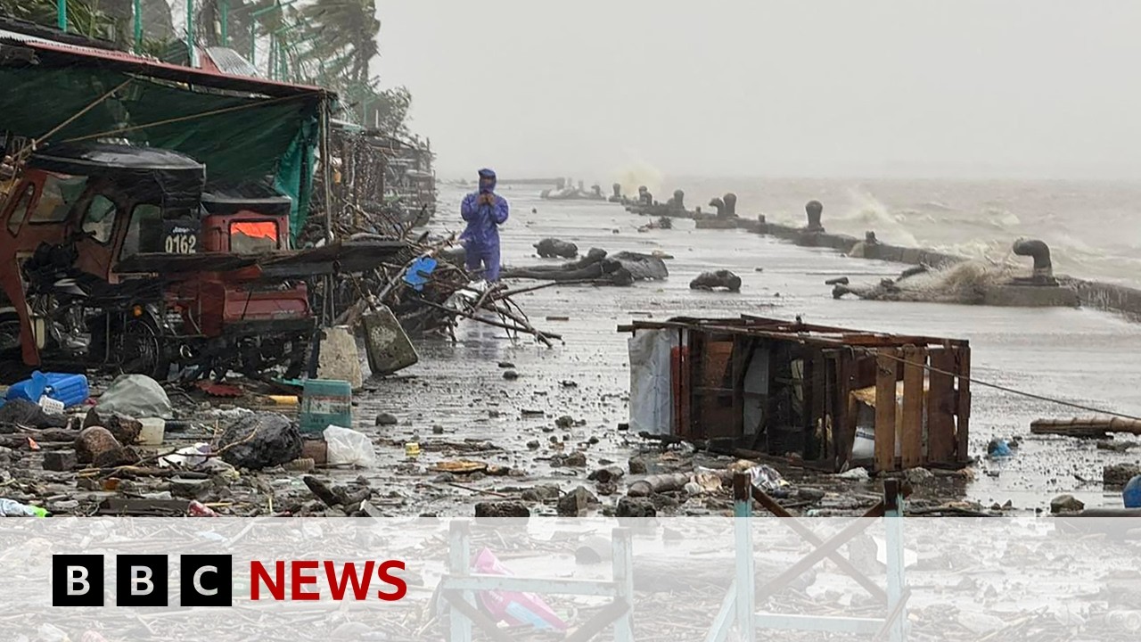 Thousands evacuated as super typhoon Ragasa makes landfall in Philippines | BBC News