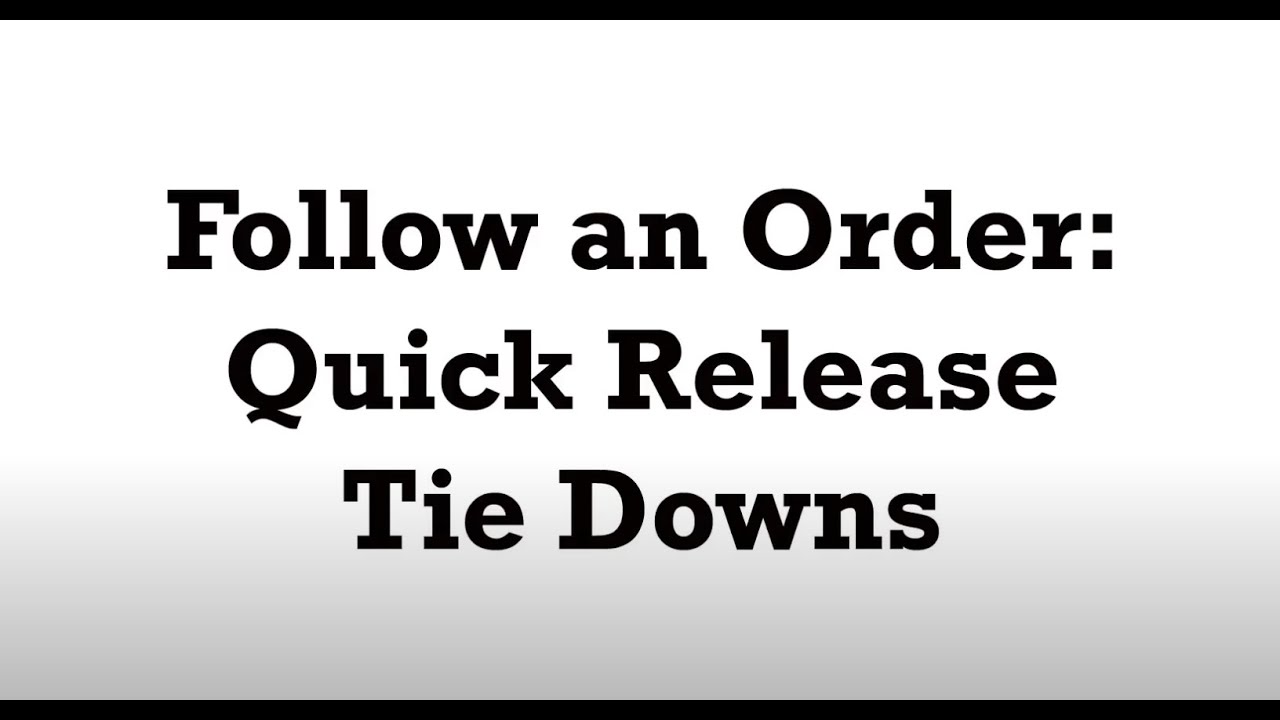 CustomTieDowns - Follow Our Production Process