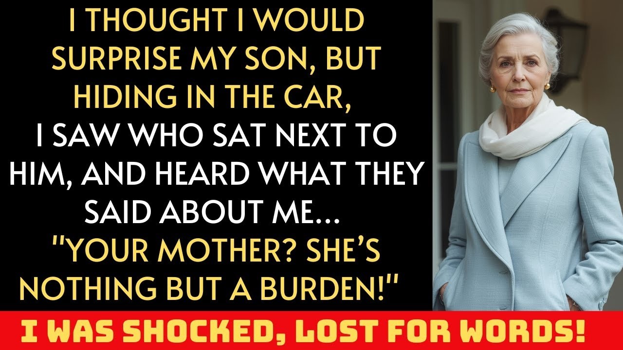 I wanted to surprise my son by hiding in the car, but when I saw who was sitting next to him…
