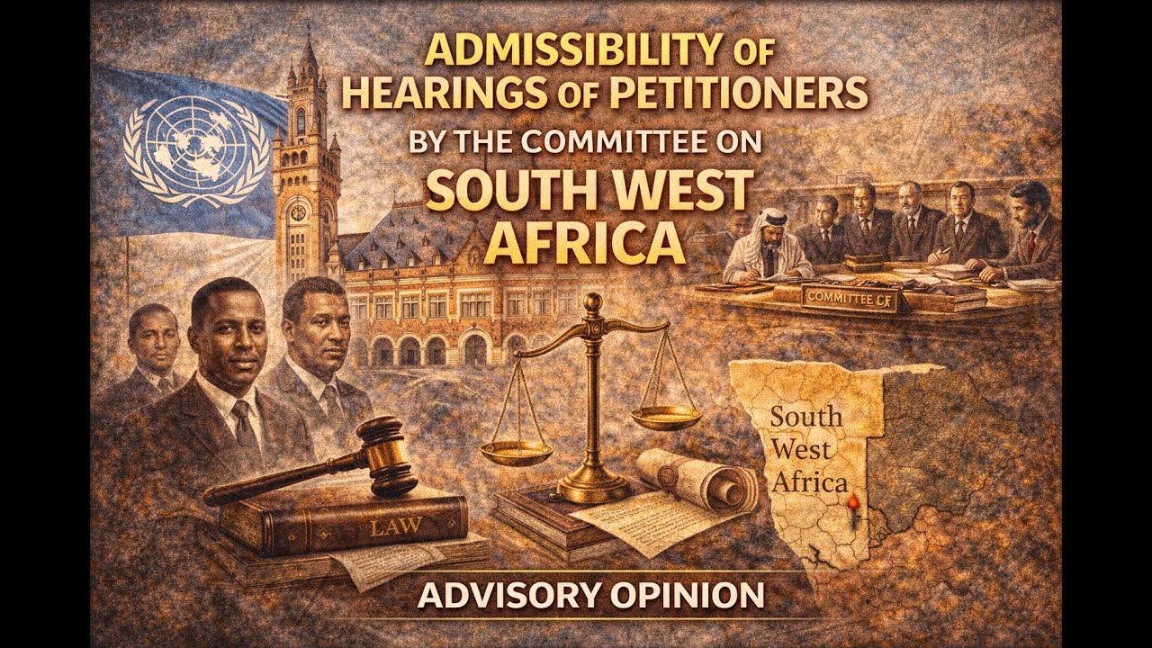 ICJ Case: Admissibility of Hearings of Petitioners by the Committee on South West Africa
