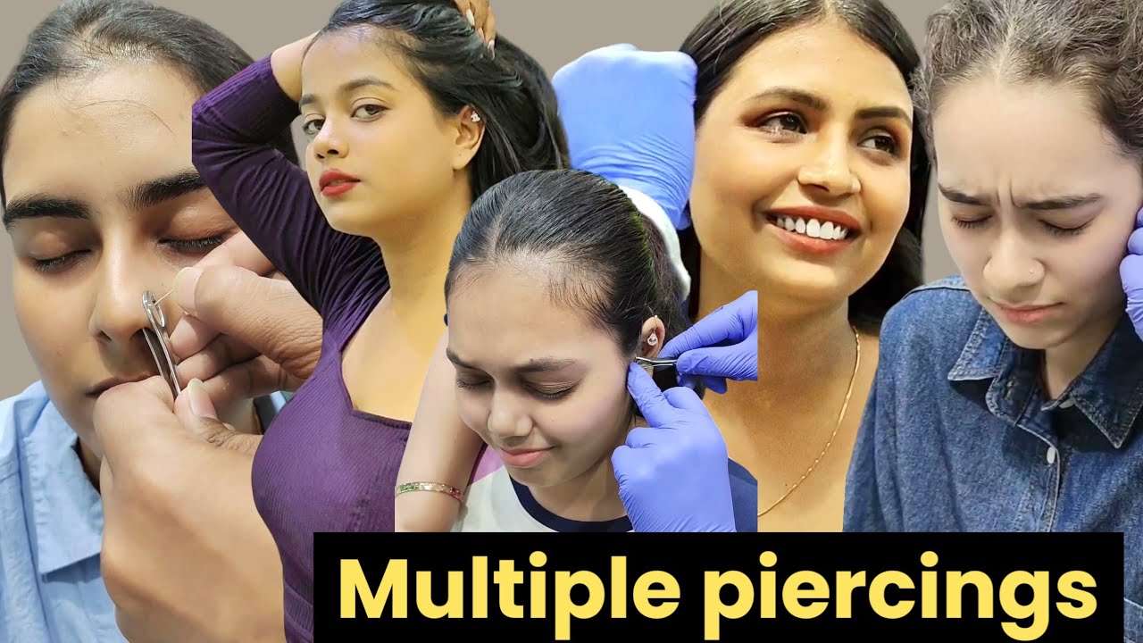 multiple Piercing |Nose ring Pierced | tragus | hanging earpiercing | Raju yadav piercing vlogs 