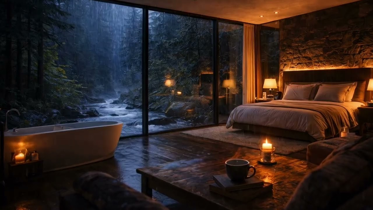 Rain and River Sounds for Sleep 🌙 Relaxing Nature White Noise (No Music)