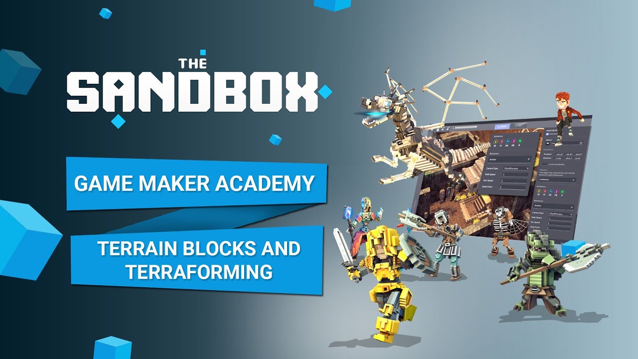 The Sandbox Game Maker Alpha Tutorial - Terrain Blocks And Terraforming LAND