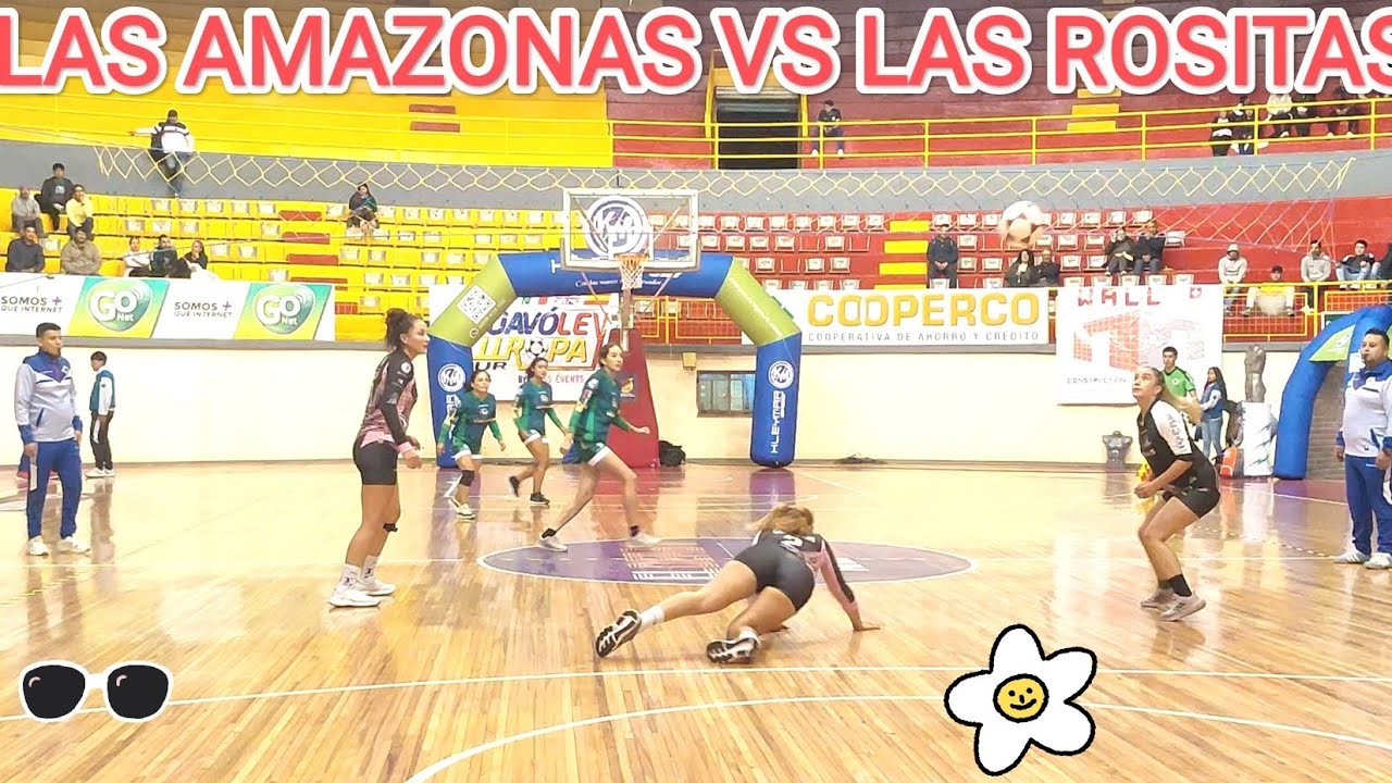 ECUAVOLEY FEMENINO LAS ROSITAS VS LAS AMAZONAS DOS TRIOS EN PLENO ASCENSO MIRALO HASTA EL FINAL