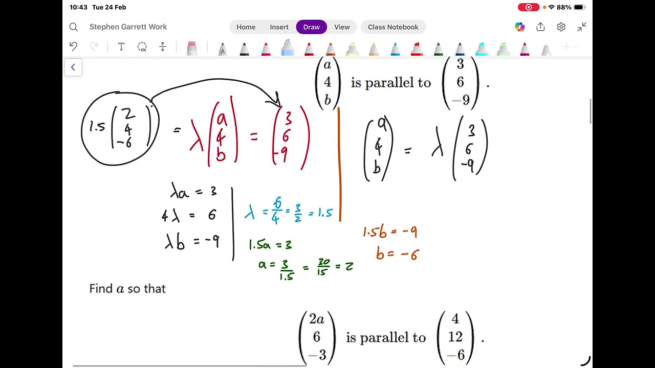 Vectors '4 Parallel and Colinear Points